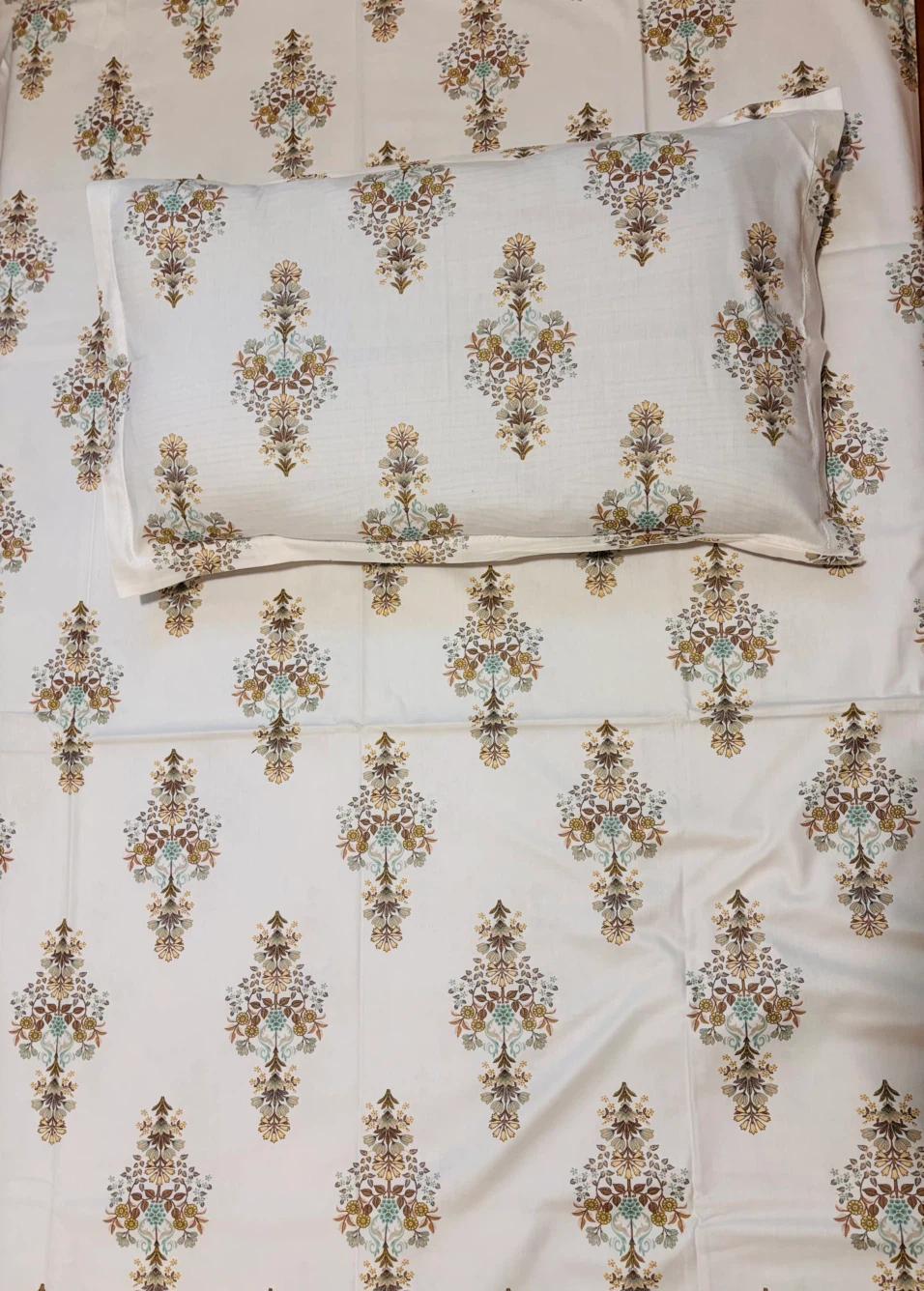 Queen size block Print Bed Sheet Set - photo 2