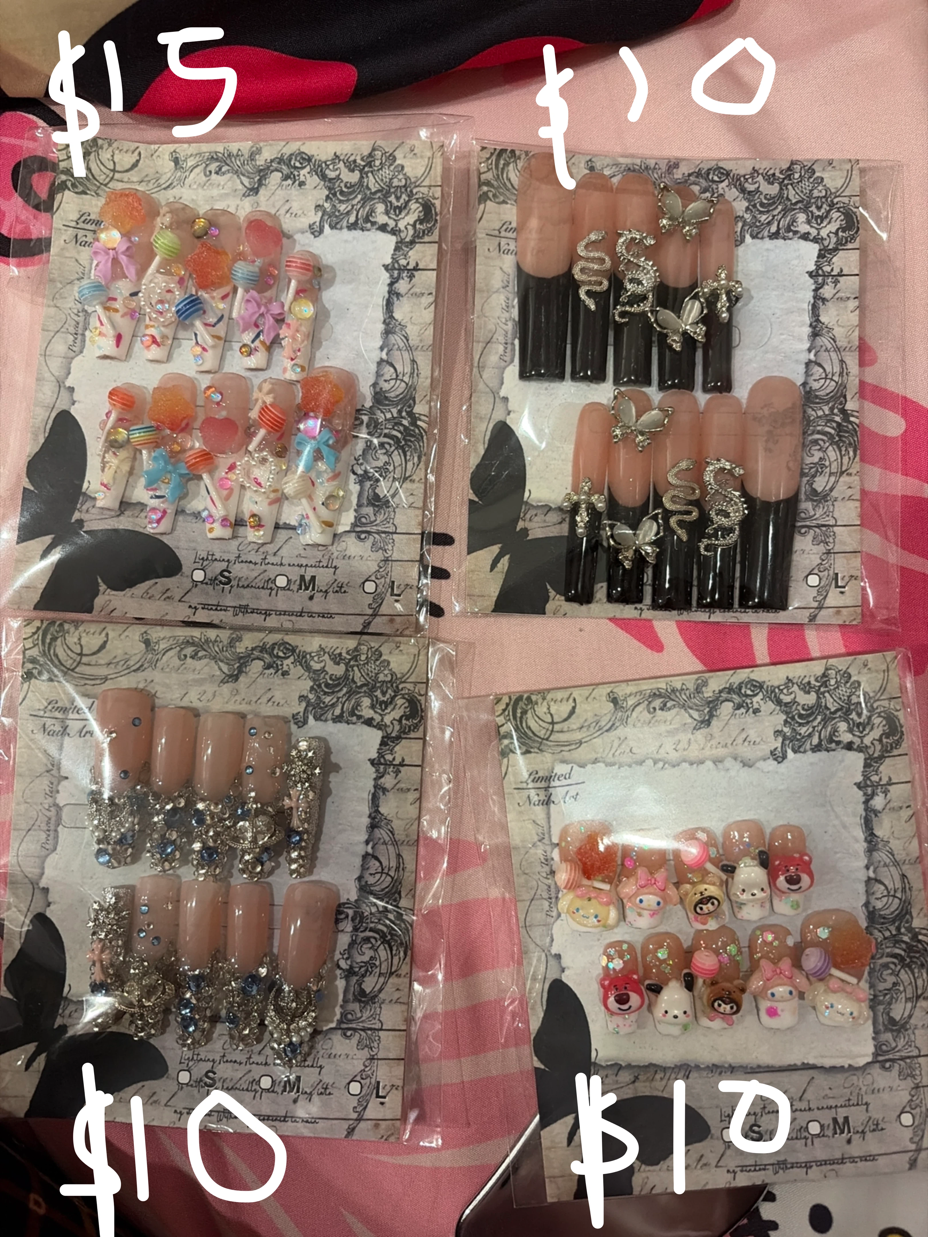 cheap cute handmade nails 🍭🍰🧁
