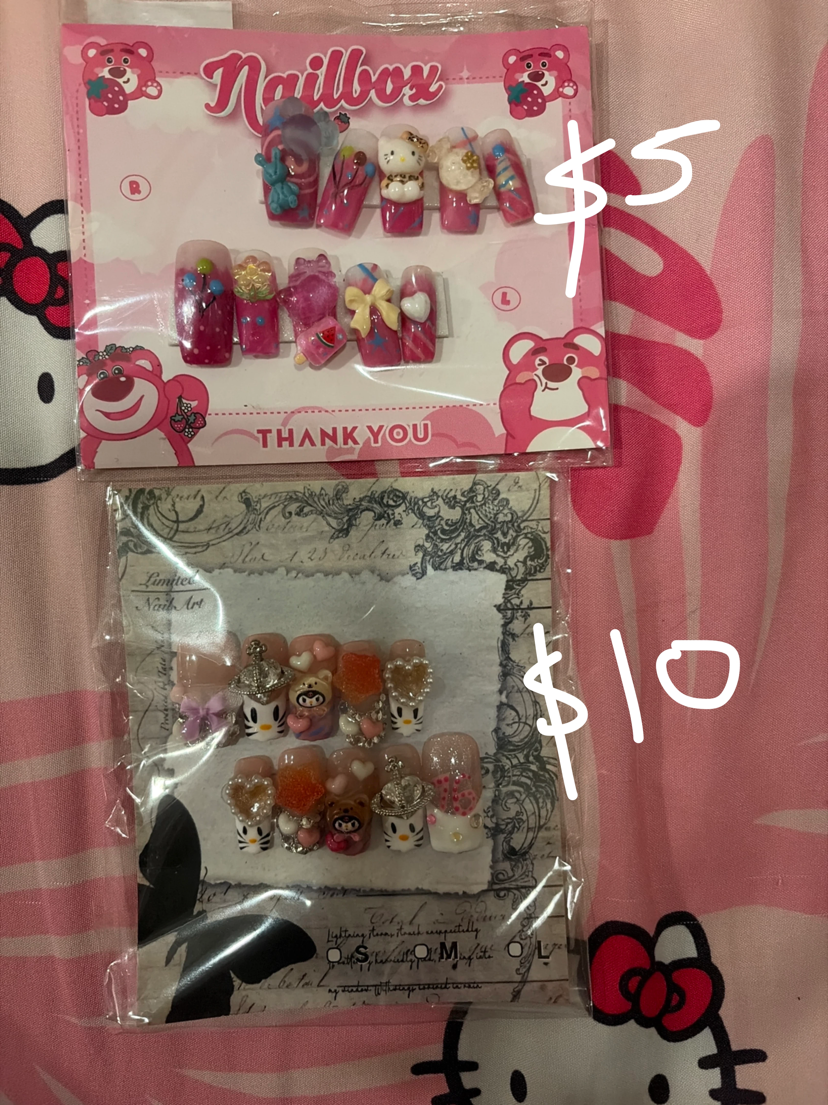 cheap cute handmade nails 🍭🍰🧁 - photo 3
