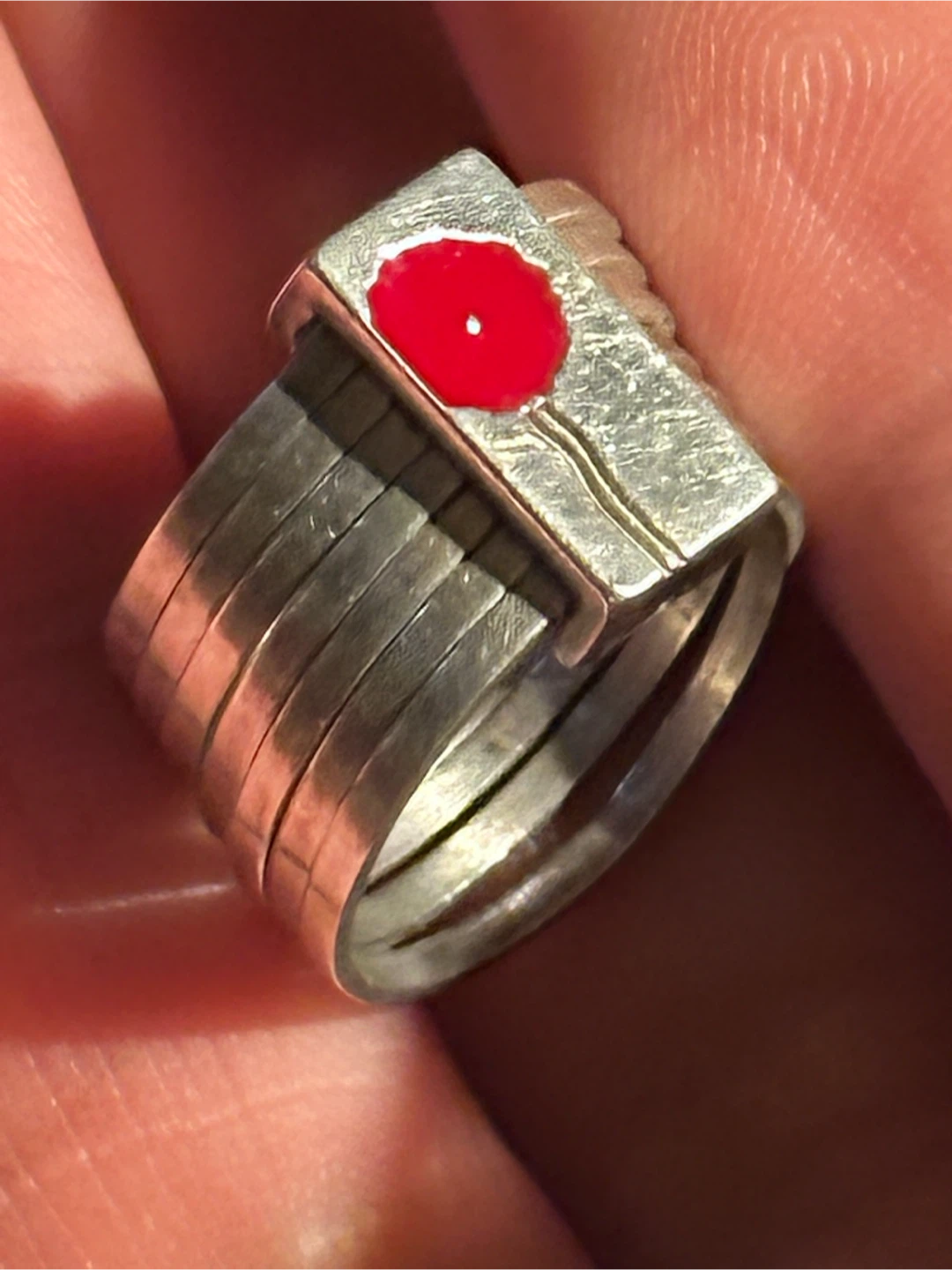 Vintage Kenzo Flower sterling Poppy Ring - photo 2