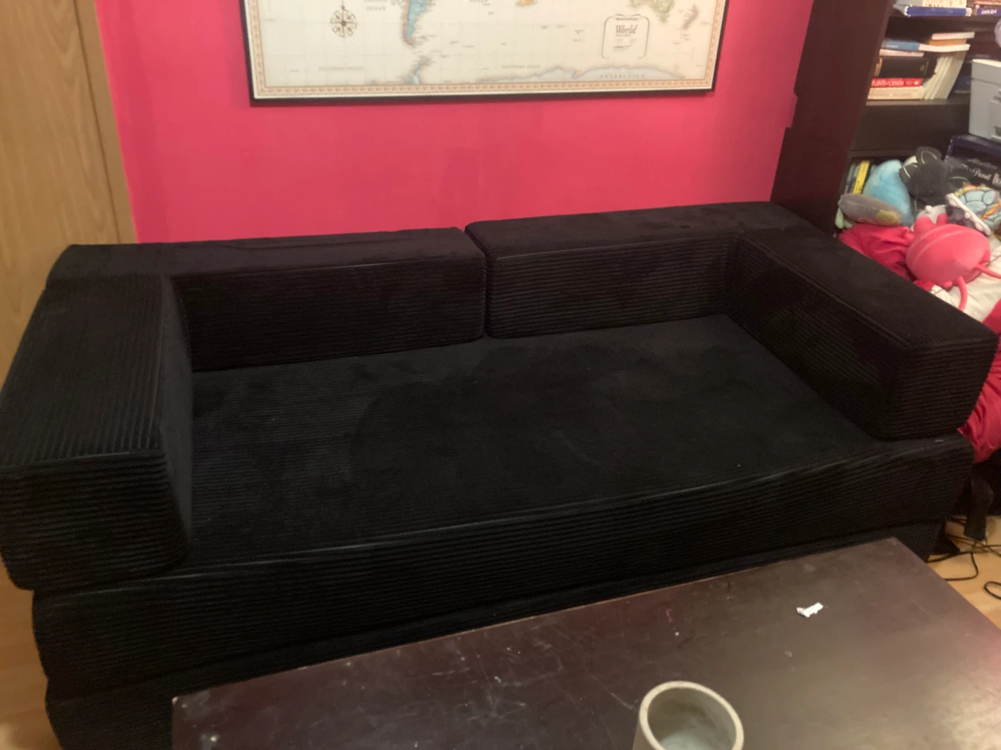 Black Corduroy Sofa - Make me an offer
