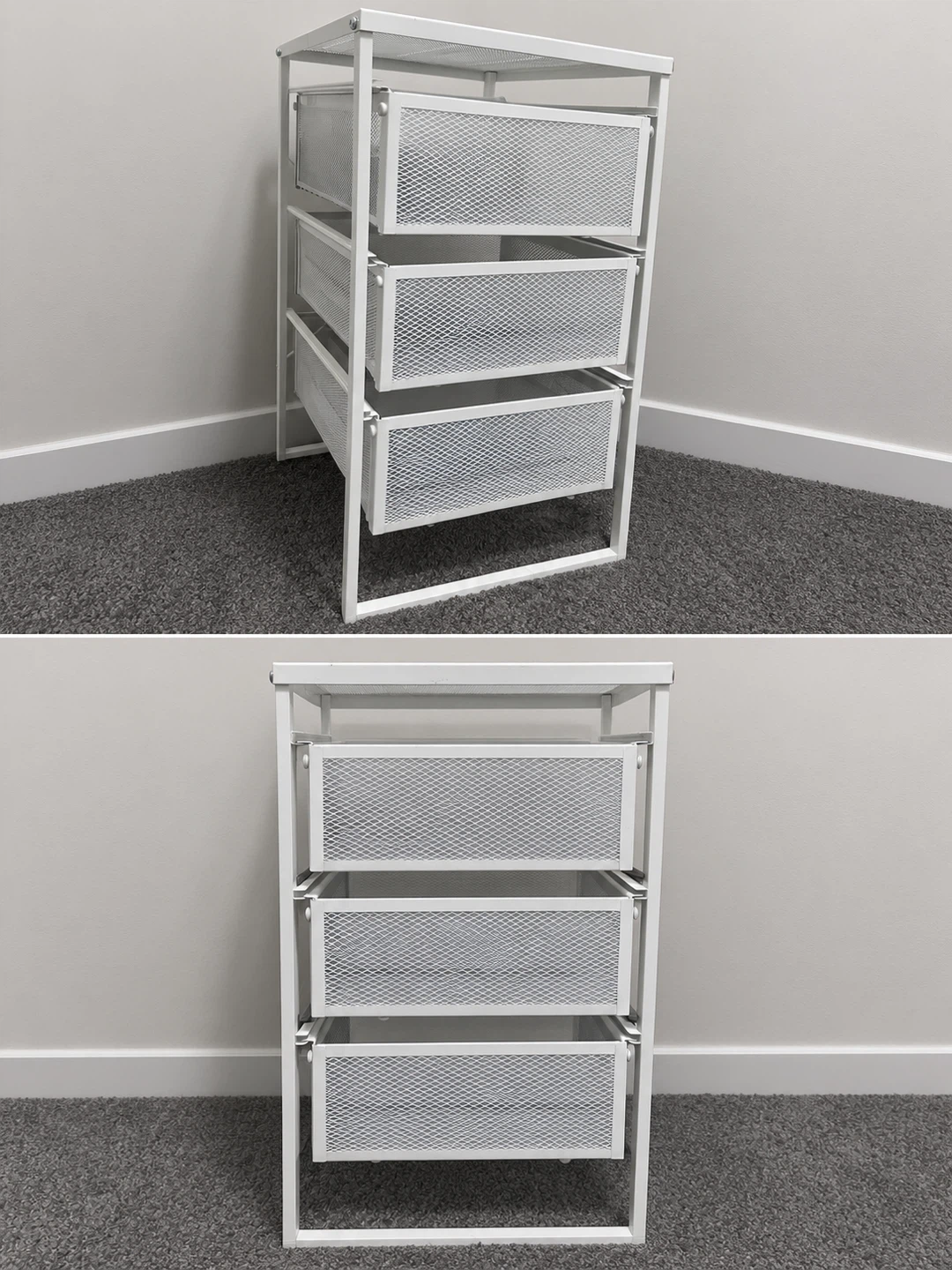 Study Table+Ergonomic Office Chair+ White 3-Drawer Organizer - photo 3