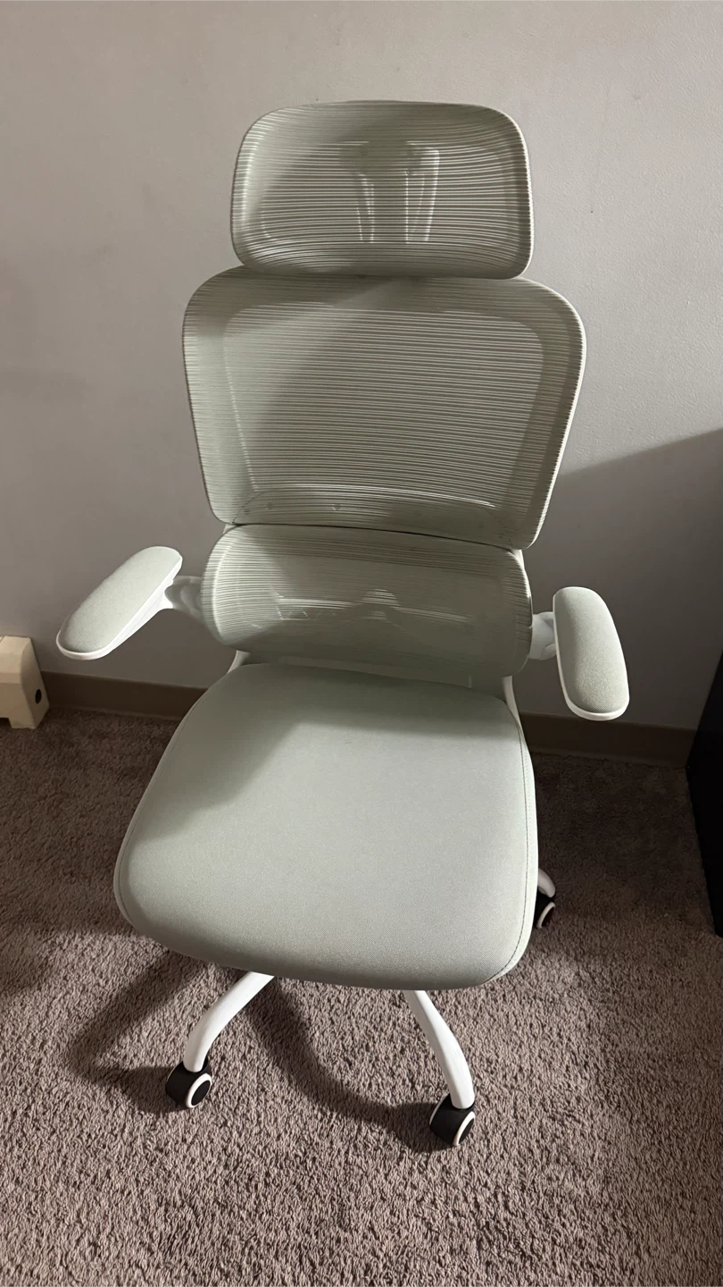 TRALT Ergonomic Office Chair – White/Gray