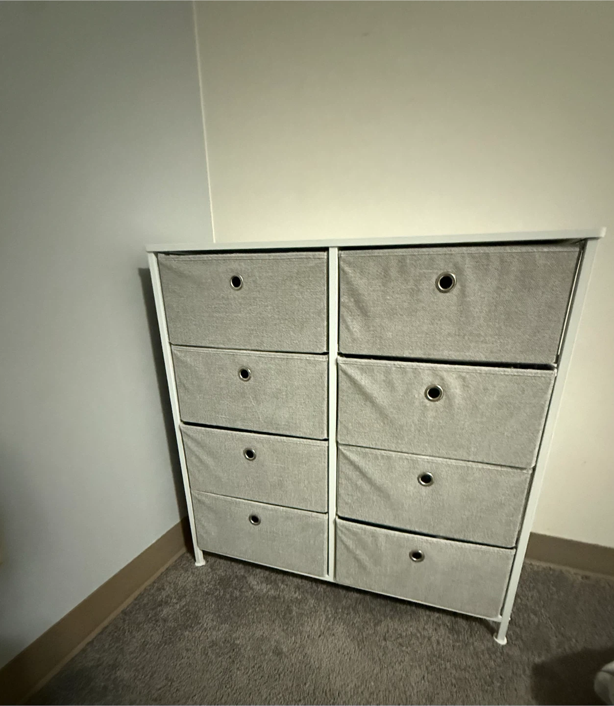 SONGMICS 8-Drawer Fabric Dresser – Light Gray & White - photo 4