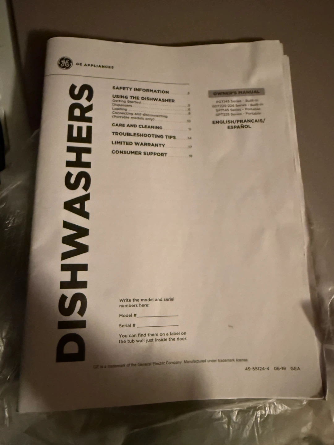 GE Portable Dishwasher like new - photo 3