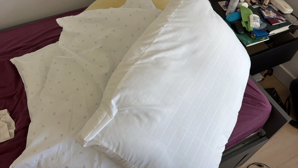 Set of Two White Pillows