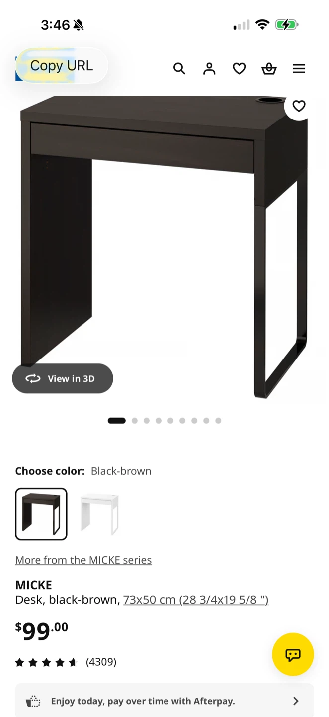 IKEA MICKE Desk in Black-brown - photo 4