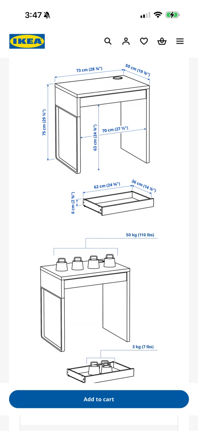 IKEA MICKE Desk in Black-brown - photo 5