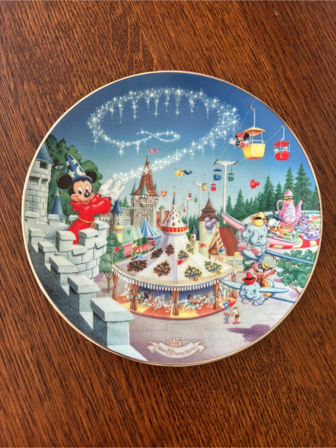 Walt Disney World 25th Anniversary Fantasyland Plate