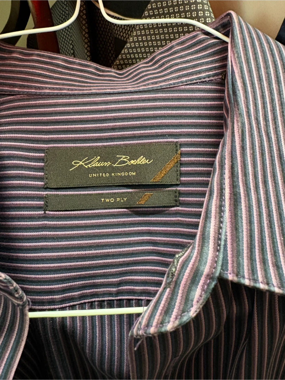 Klaus Boehler Striped Dress Shirt 15.5