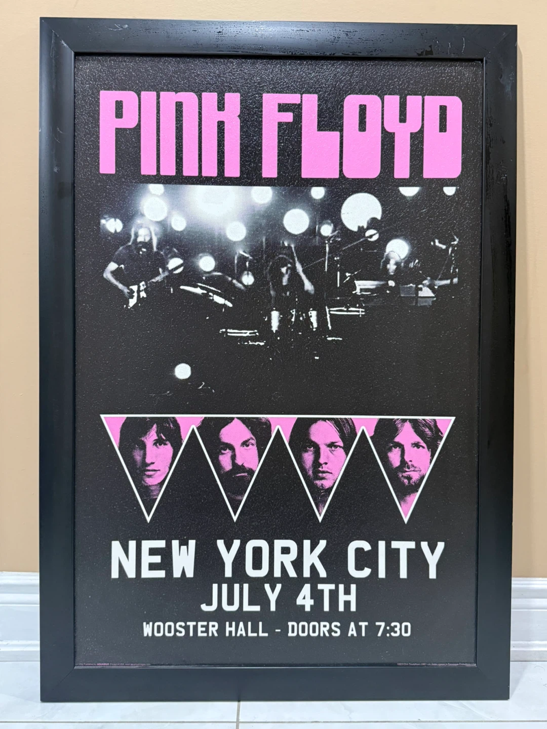 Pink Floyd New York City Wooster Hall Framed Poster