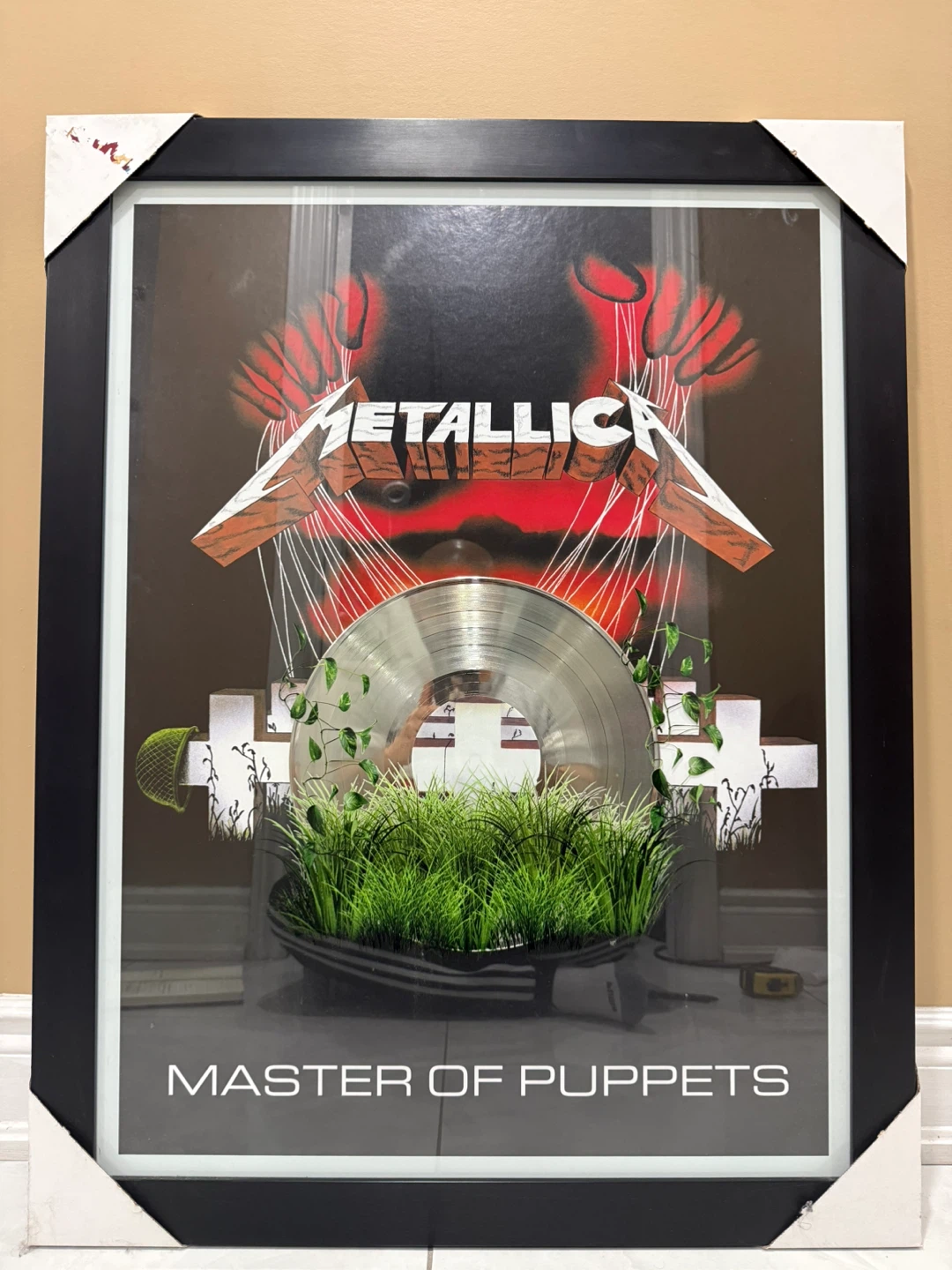 Metallica Master of Puppets Framed Art With Vinyl