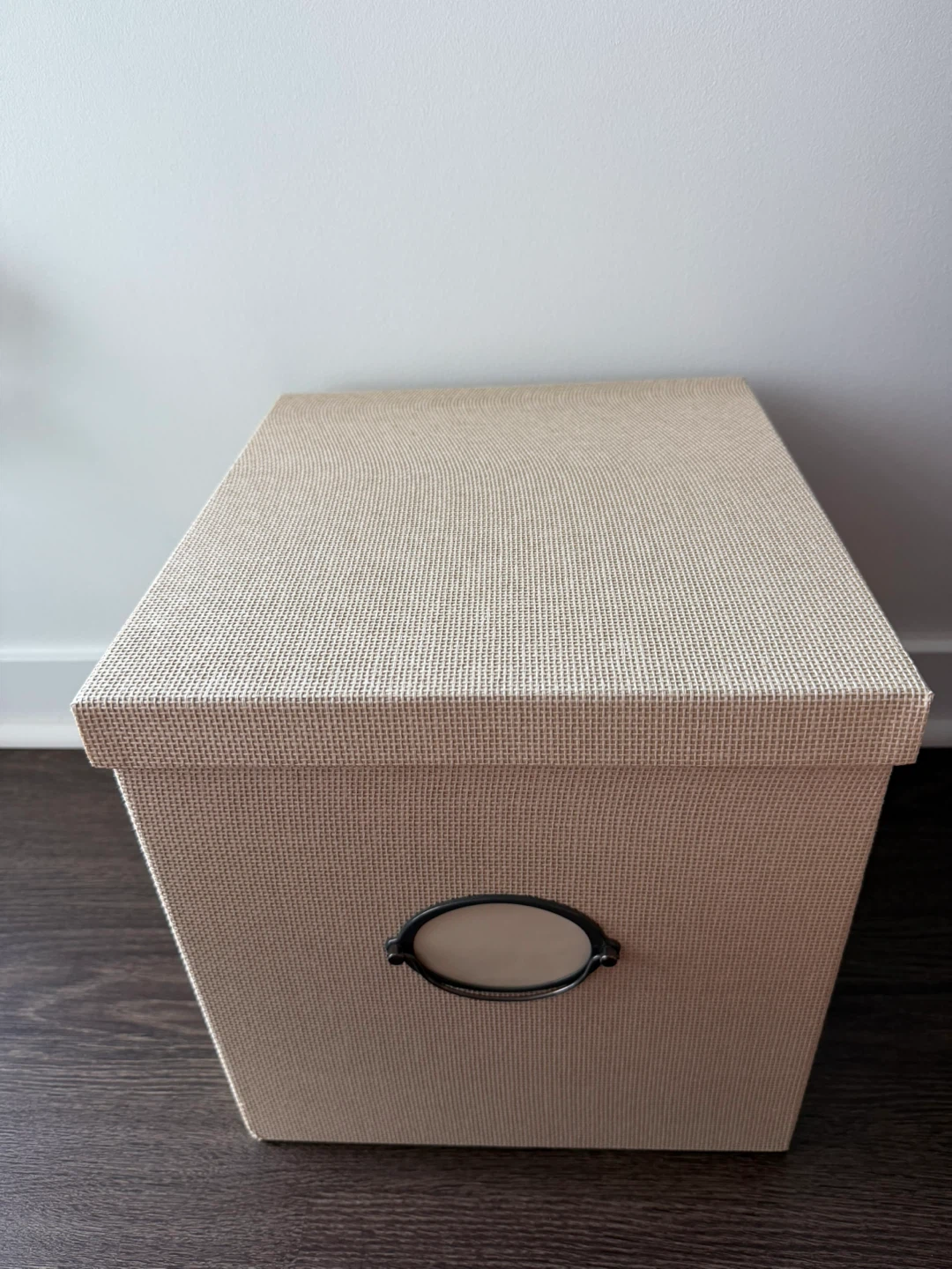 Beige Storage Box with Lid - photo 2