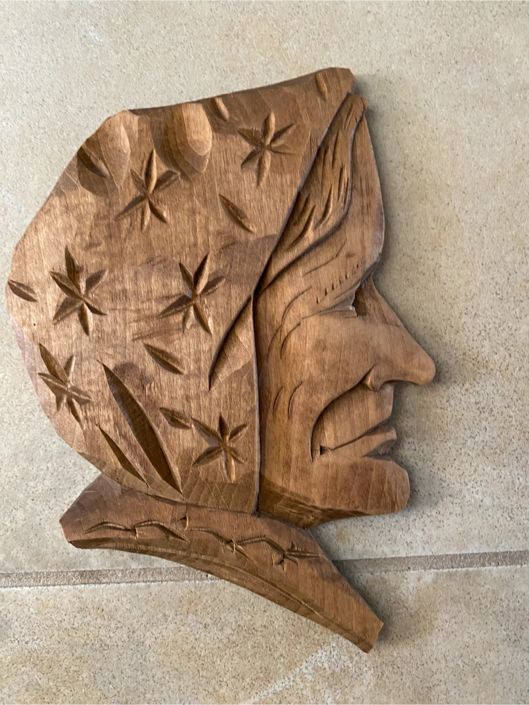 Vintage Hand-Carved Wooden Wall Plaques - photo 3
