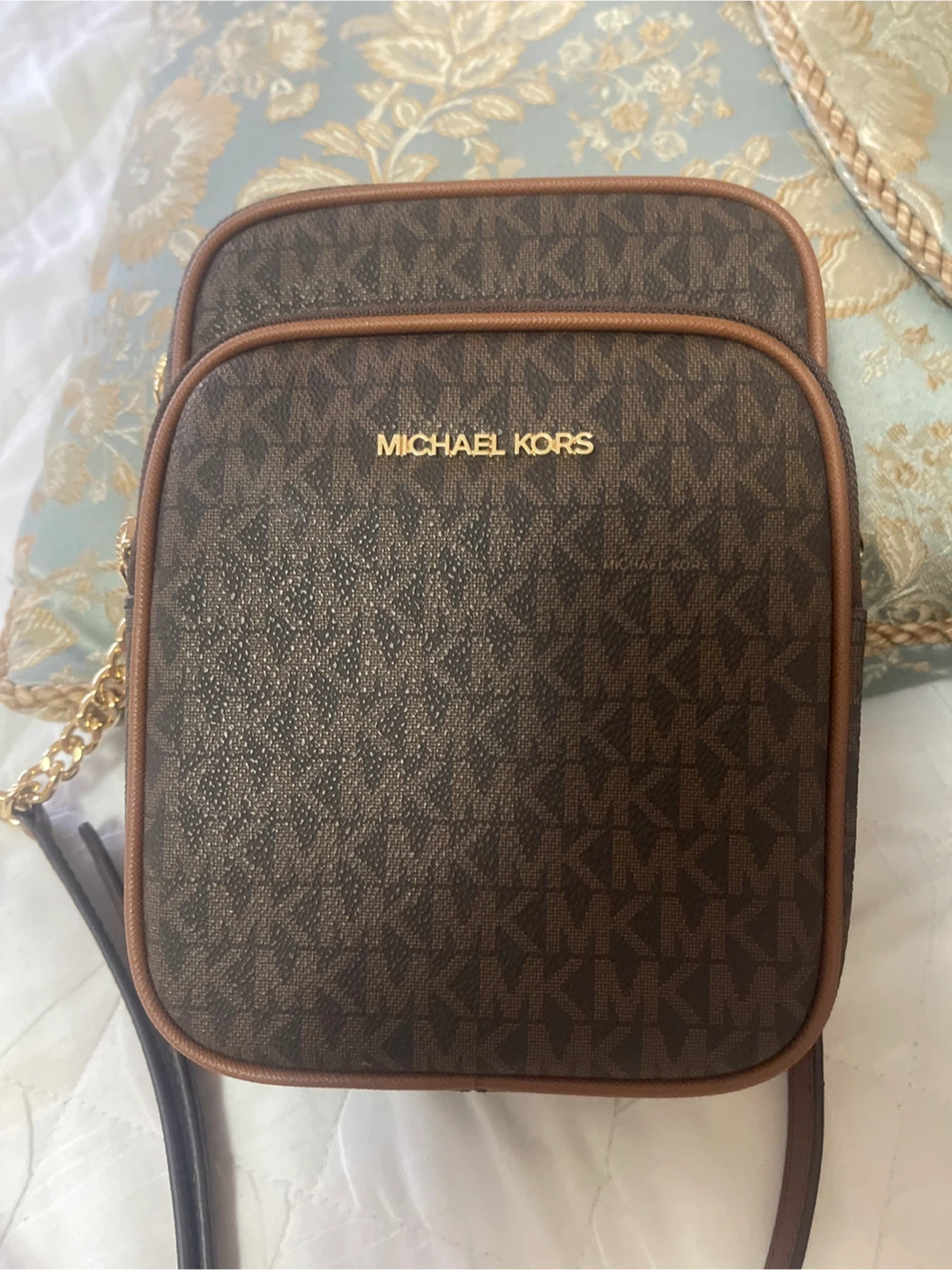 Michael Kors Brown Logo Crossbody Bag