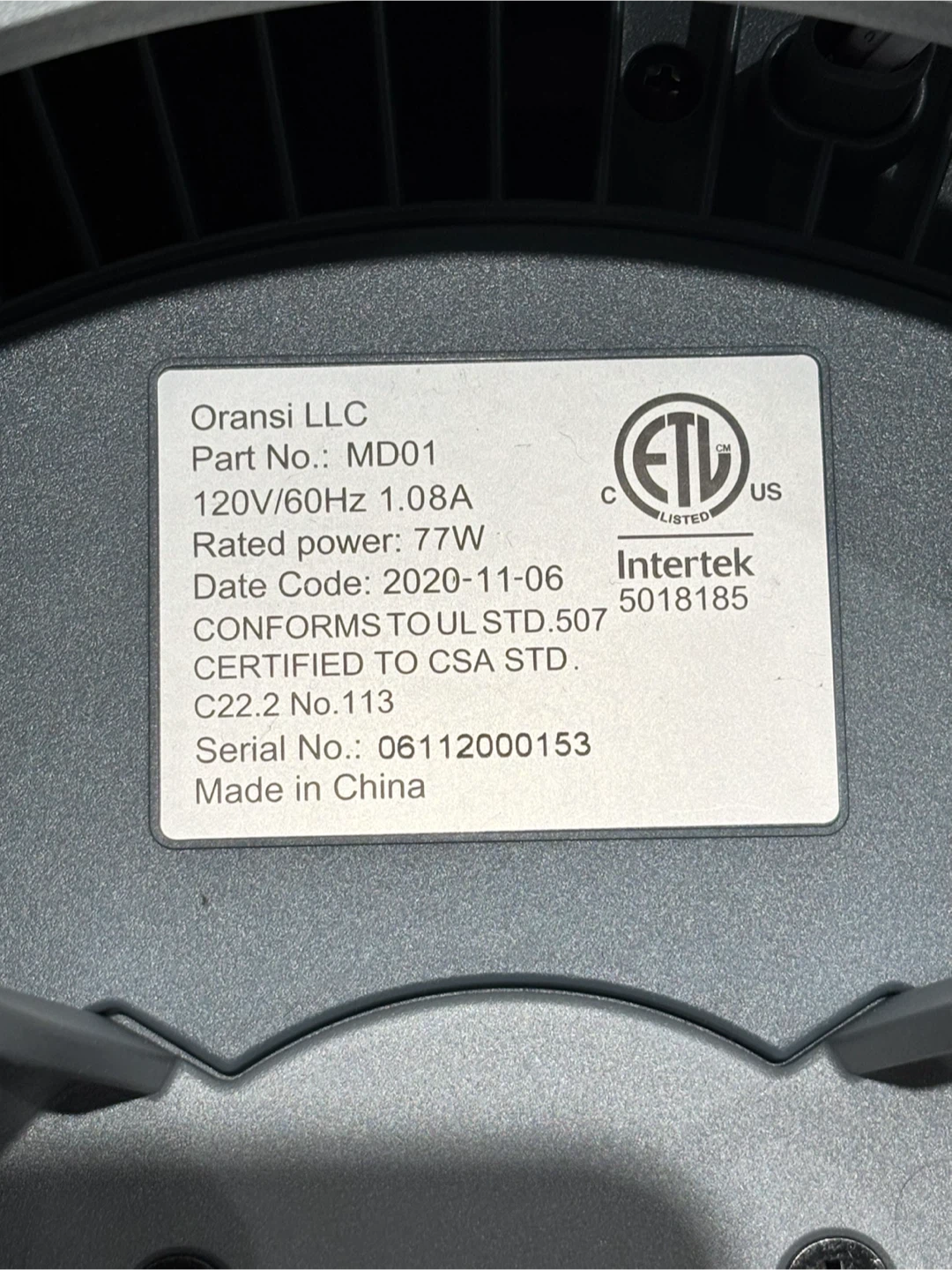 Oransi MD01 Air Purifier + New Filter - photo 5