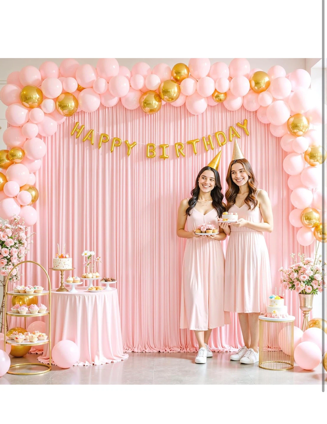 Pink Backdrop Curtains 2 Panels - photo 2