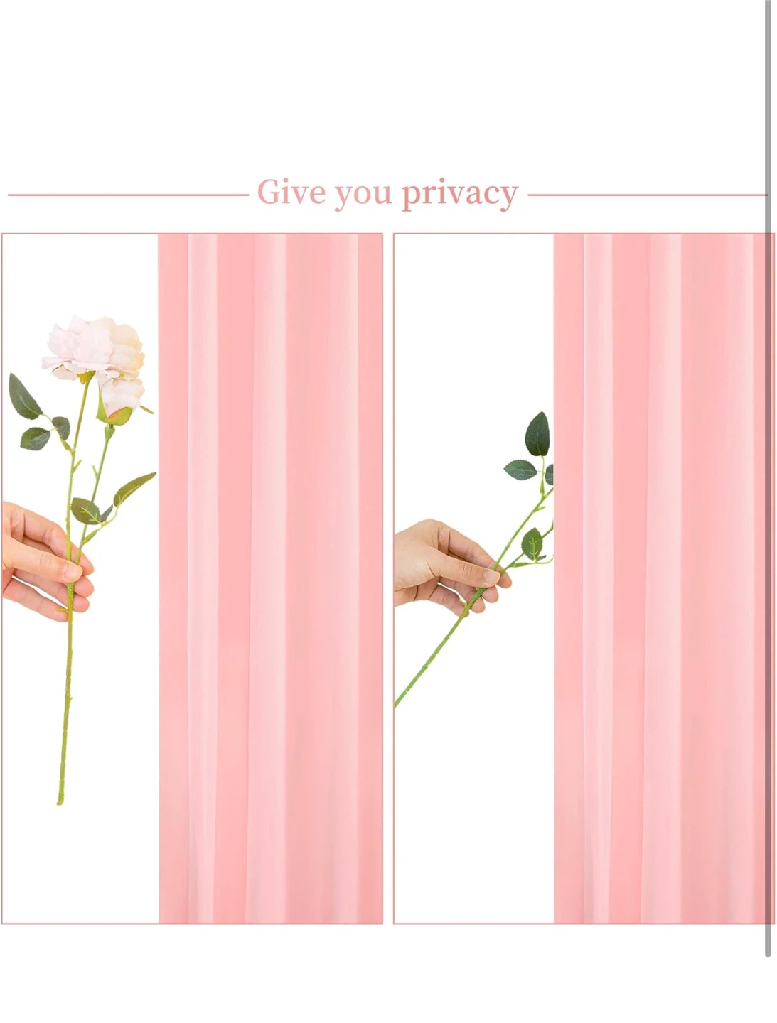 Pink Backdrop Curtains 2 Panels - photo 4