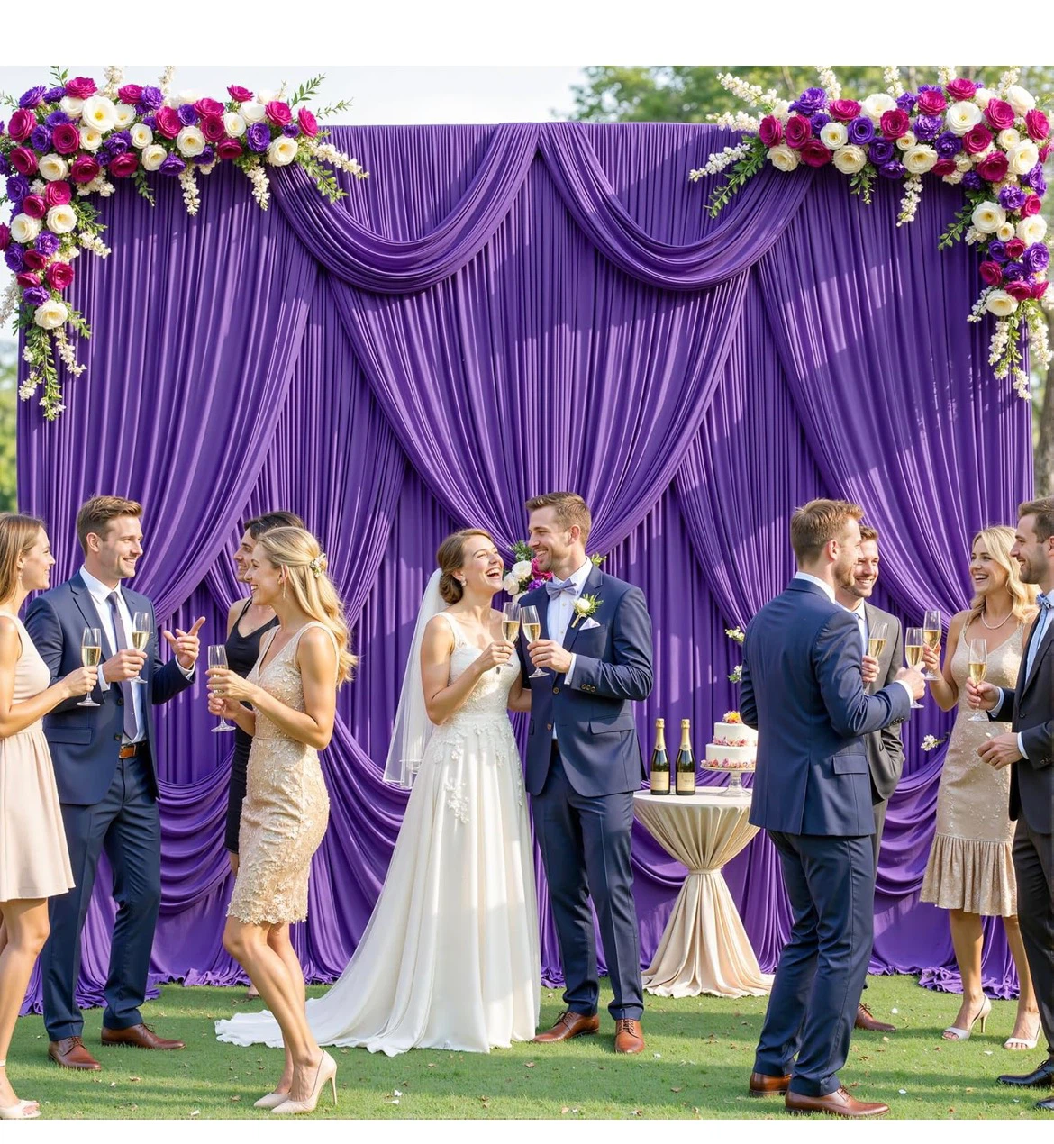 Purple Backdrop Curtain Panels 2 Pack - photo 3