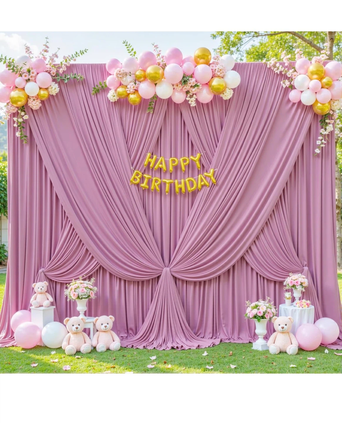 Pink Backdrop Curtains 2 Panels - photo 4