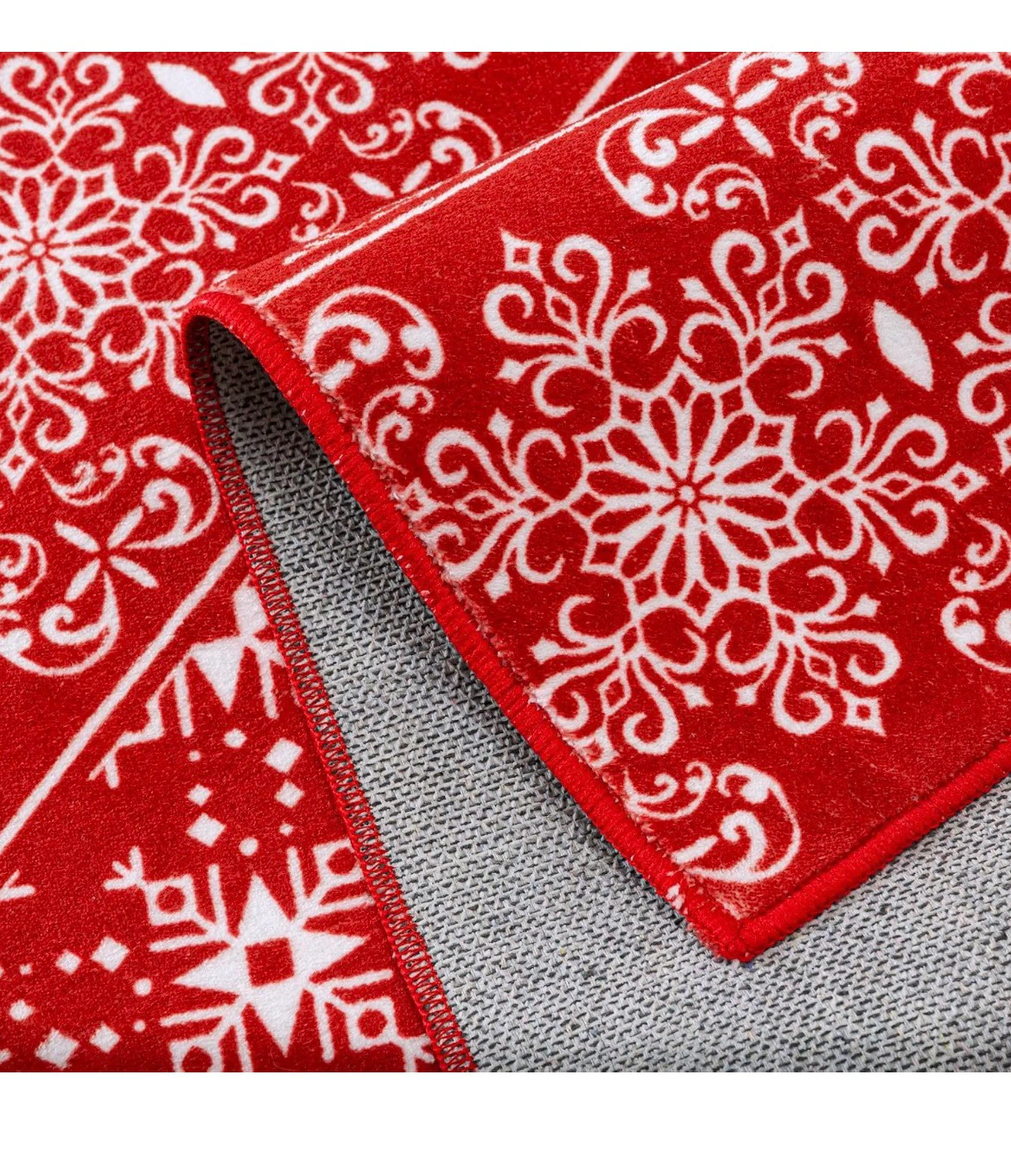 Red Christmas Snowflake Area Rug - photo 5