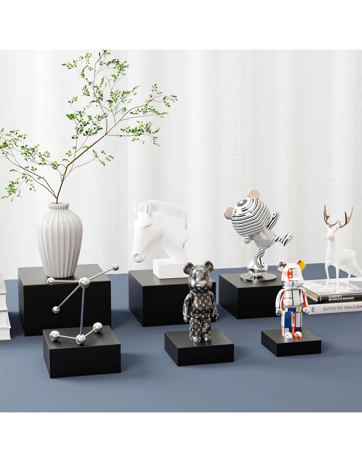 Set of 6 Black metal Display Risers - photo 4