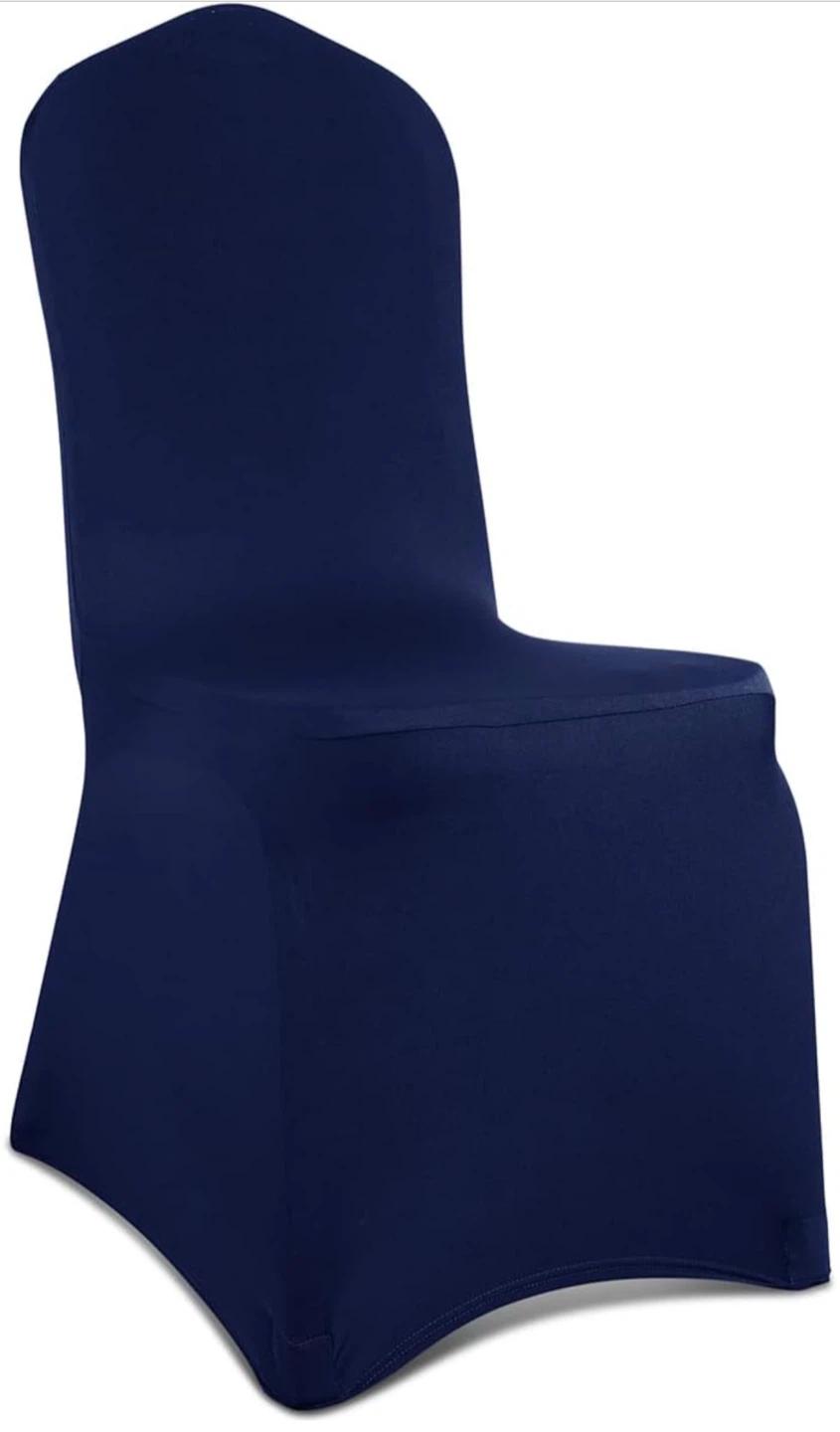 9 Navy Blue Stretch Chair Covers