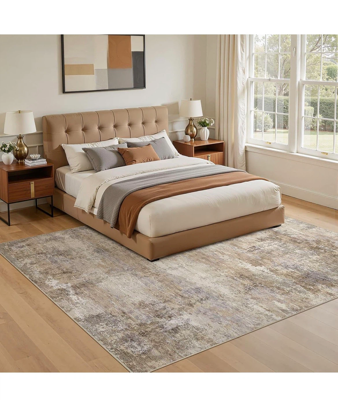 8ft x 10 ft Machine Washable Abstract Area Rug - photo 2