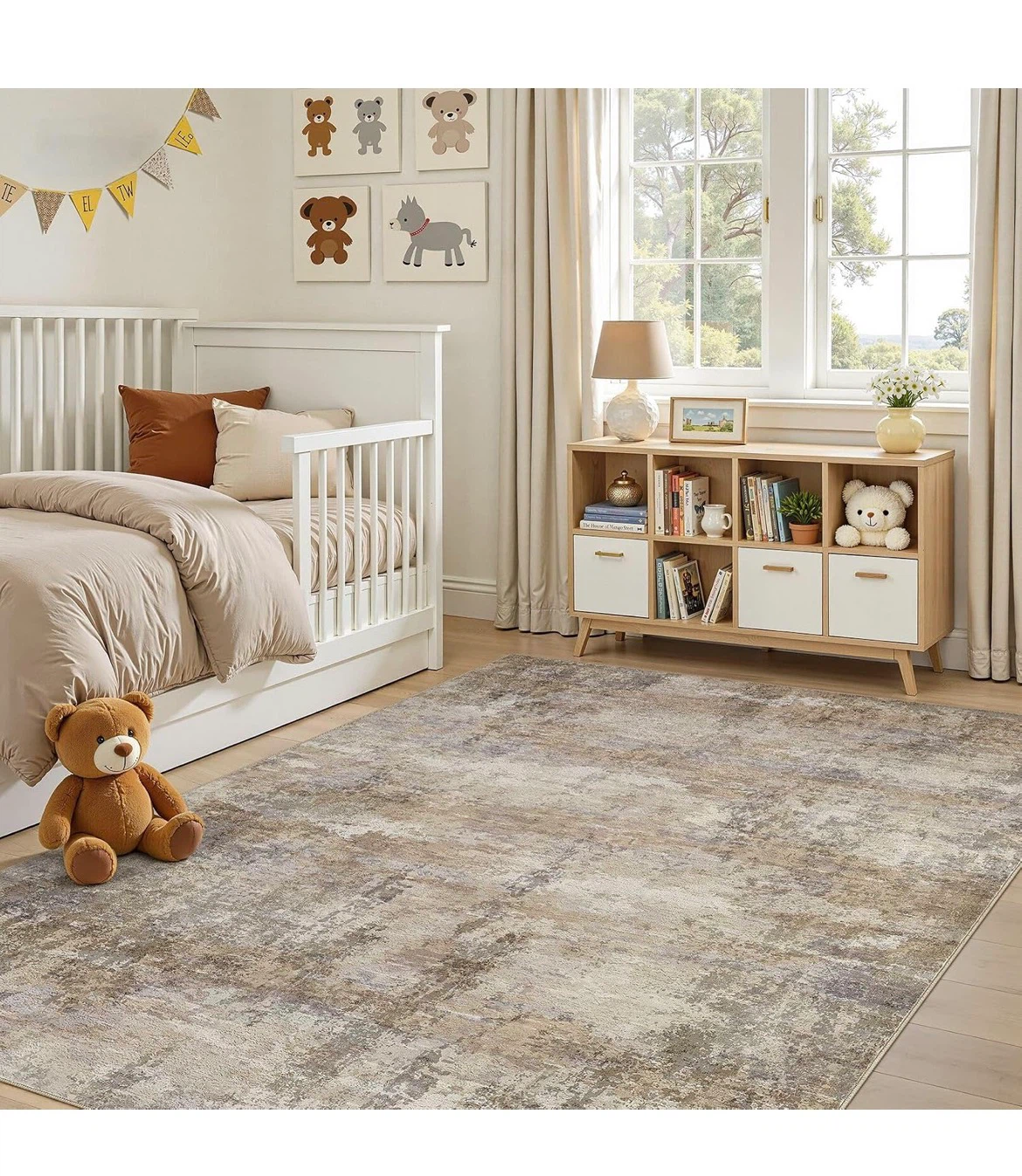 8ft x 10 ft Machine Washable Abstract Area Rug - photo 3