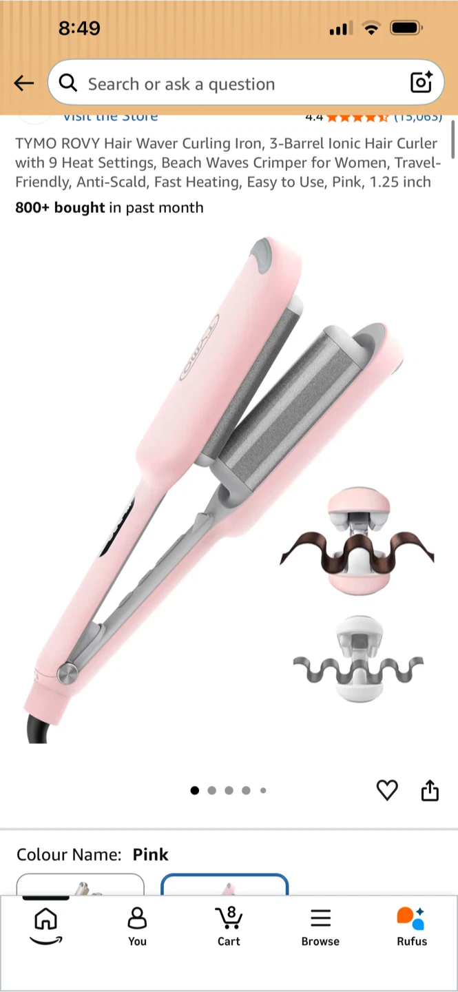 TYMO ROVY 3-Barrel Hair Waver - Pink