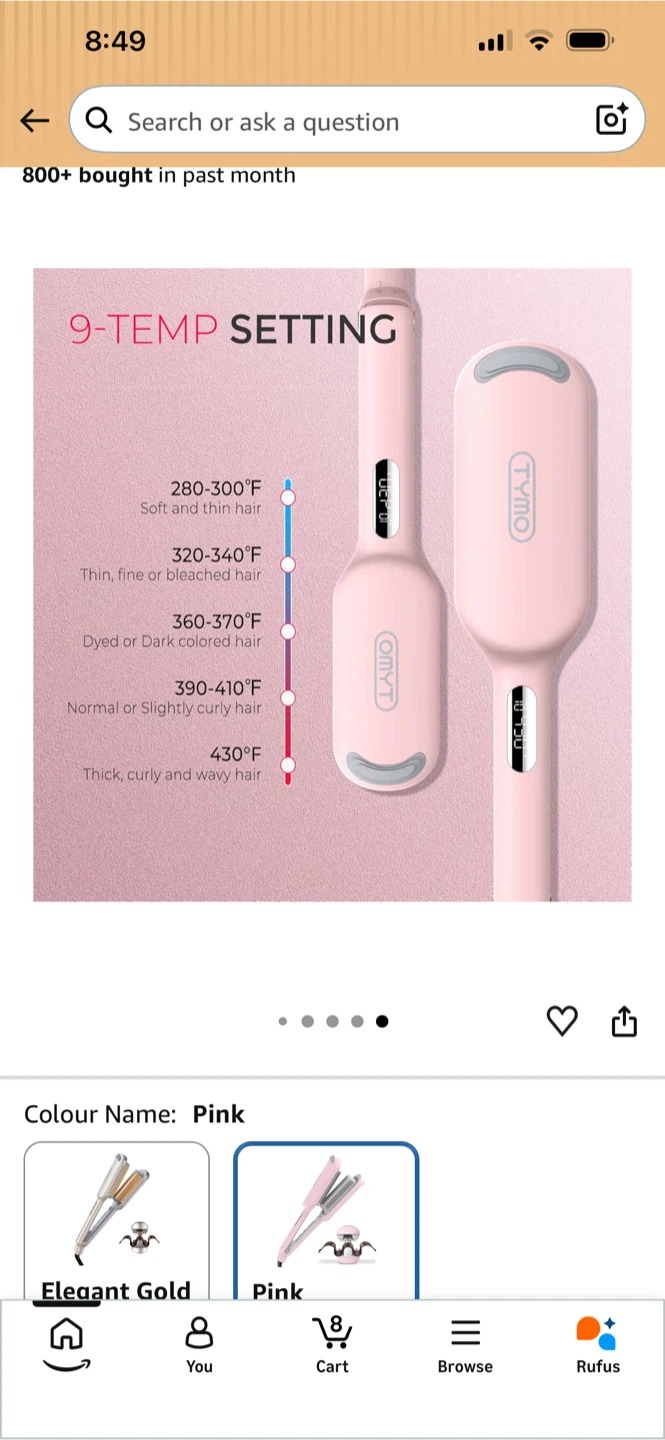 TYMO ROVY 3-Barrel Hair Waver - Pink - photo 3