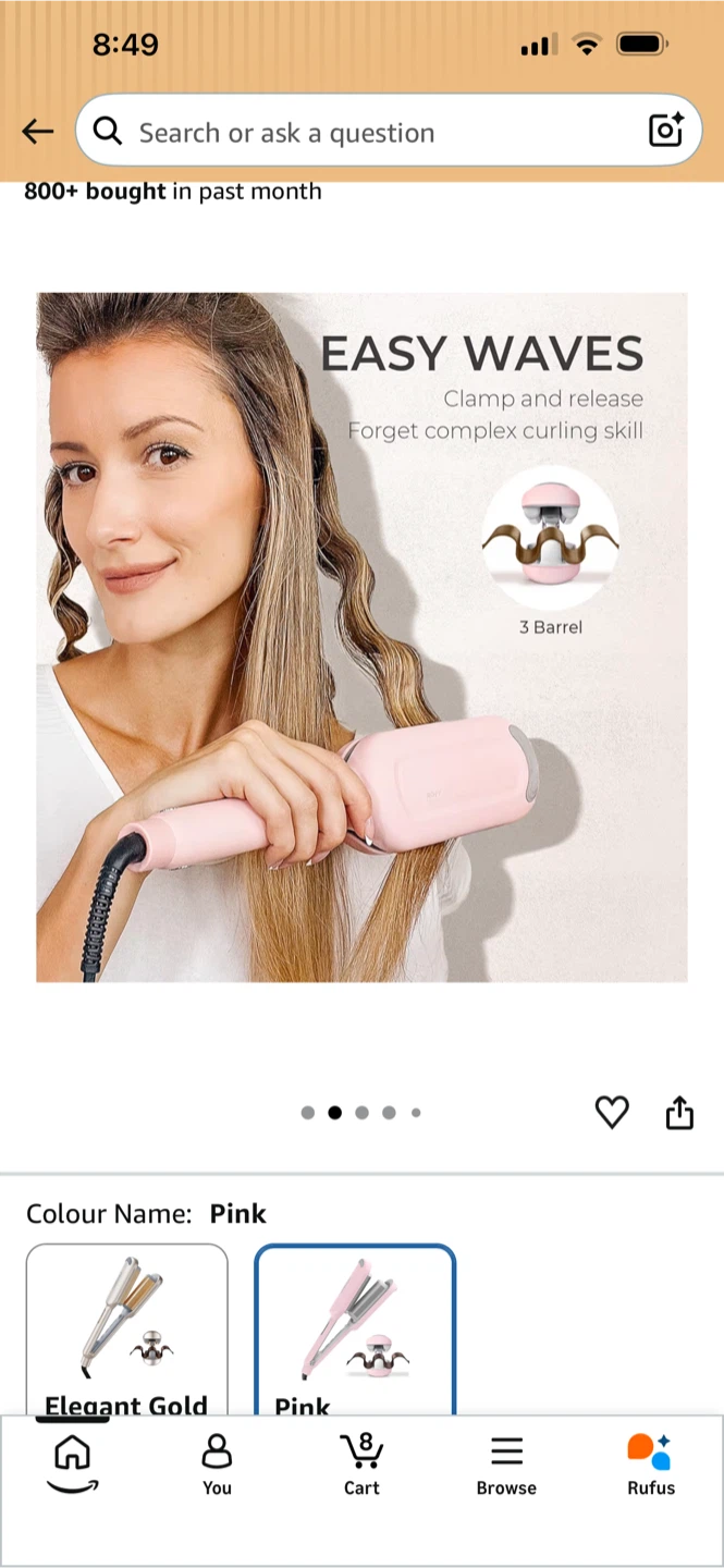 TYMO ROVY 3-Barrel Hair Waver - Pink - photo 4