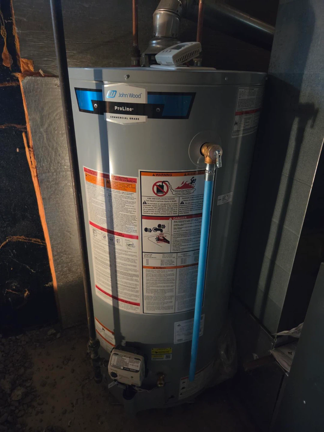John Wood ProLine 40 Gallon Natural Gas Water Heater