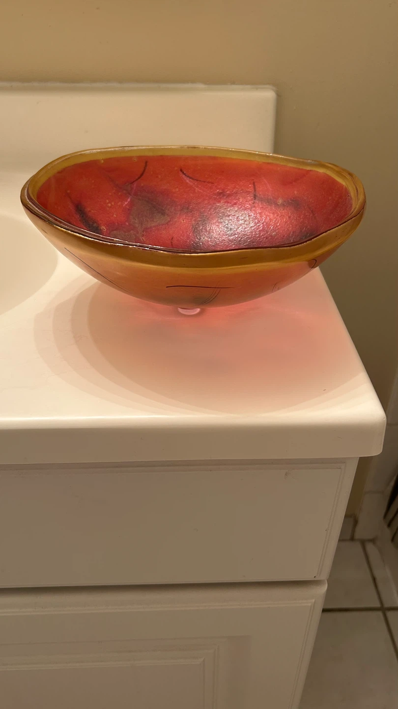 Set of Decorative Art Glass Vases and Bowls - photo 4