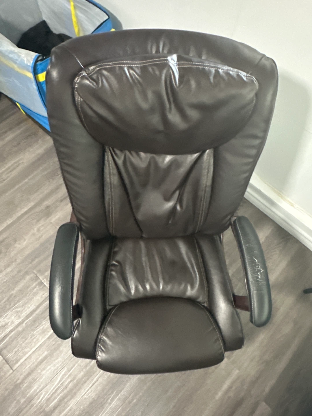 Dark Brown Faux Leather Office Chair - photo 3