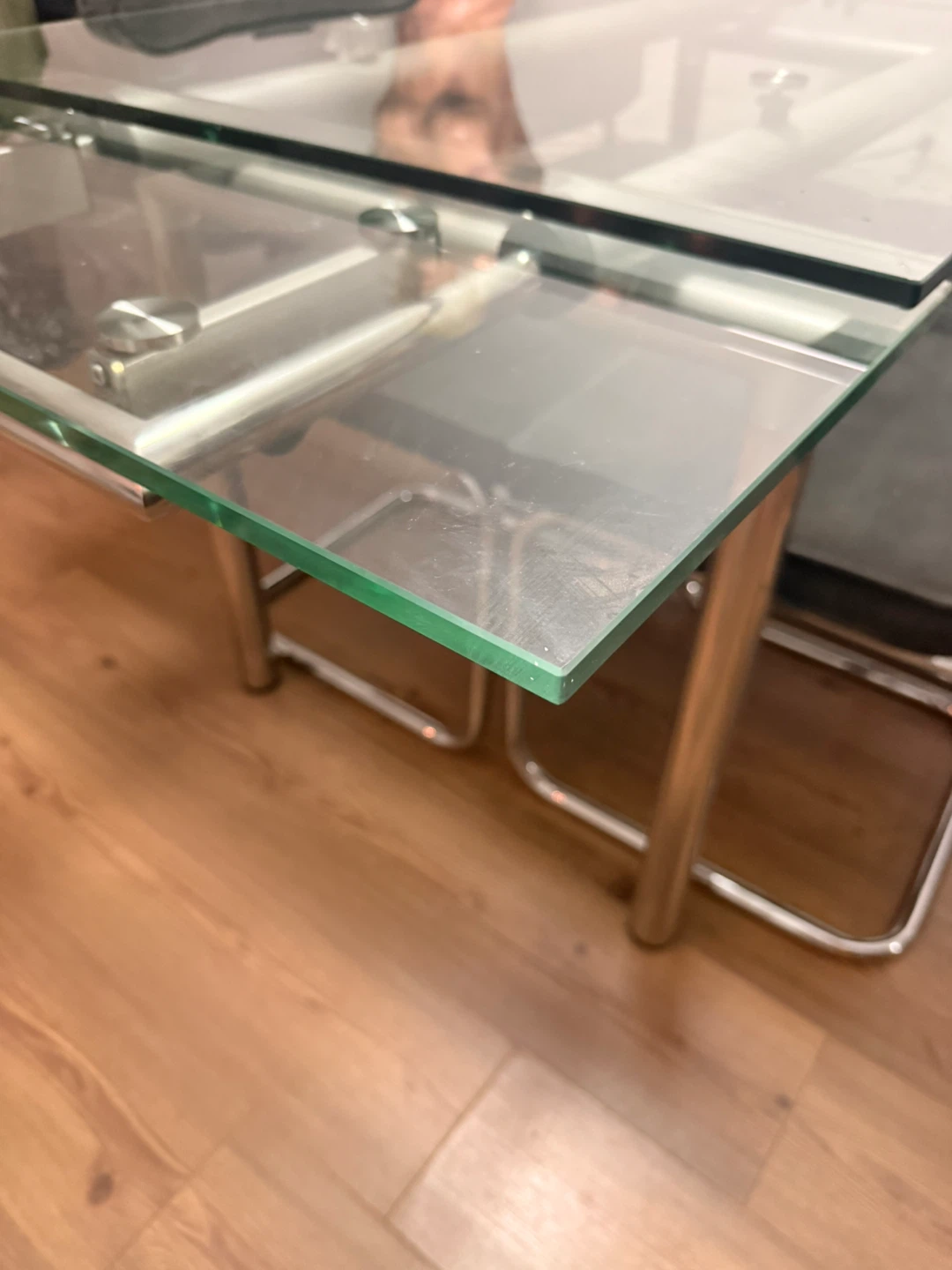 ✨ MODERN GLASS DINING SET — 4 CHAIRS + EXTENDABLE TABLE ✨ - photo 3