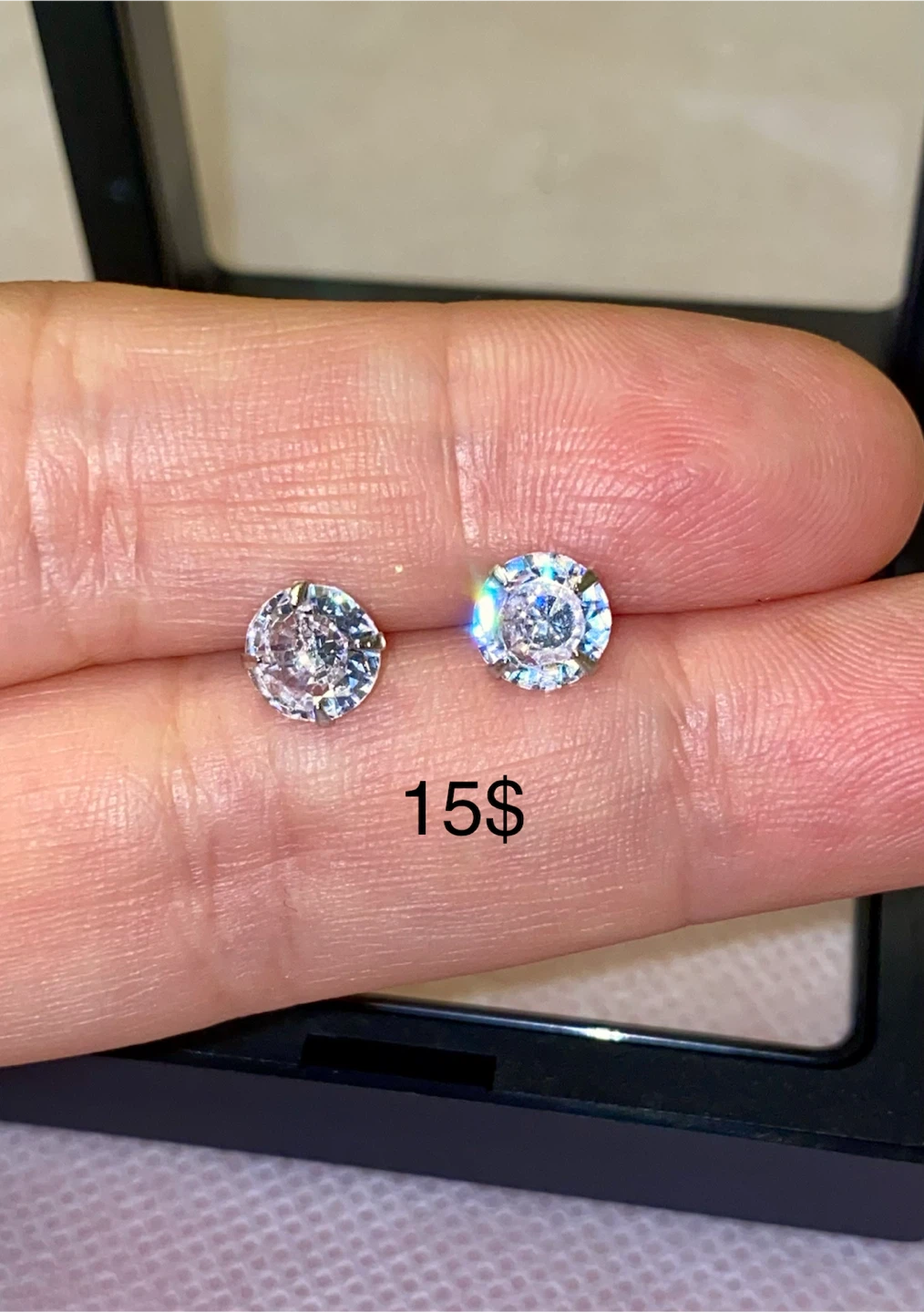 8mm S925 Sterling Silver Stud Earrings - photo 2