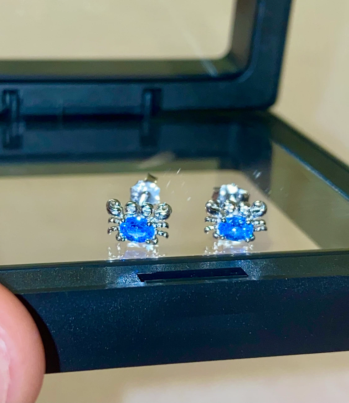 Sterling Silver Crab Stud Earrings - photo 2