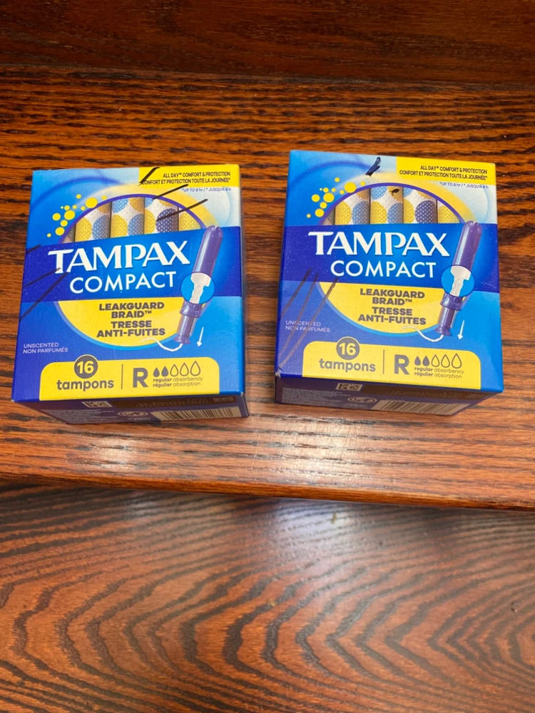 Tampax Compact Regular Absorbency Tampons - 2 Boxes