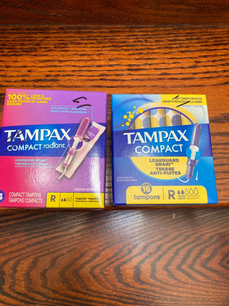 Tampax Compact and Compact Radiant Tampons