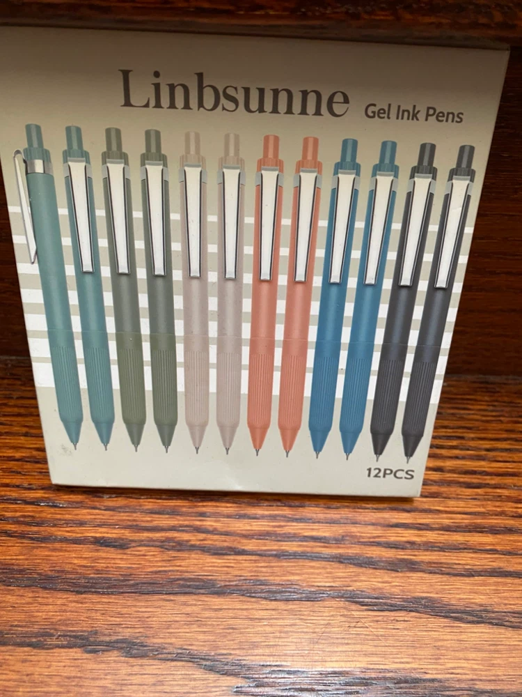 Linbsunne 12-Pack Gel Ink Pens 0.5mm