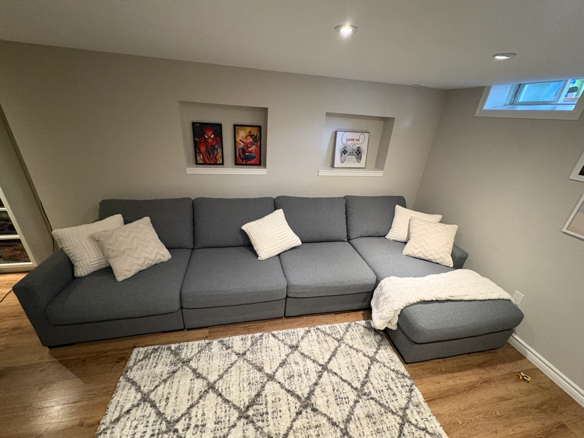 Omaha 4-Piece Modular Sectional - Salt and Pepper