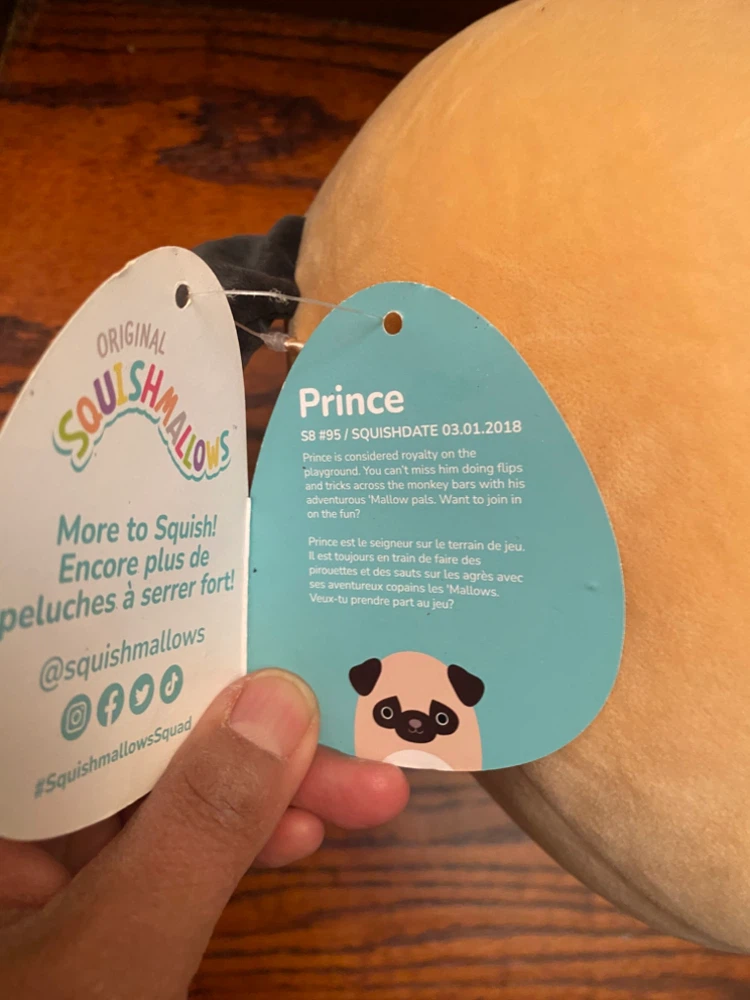 Squishmallows Prince the Pug Plush - photo 4