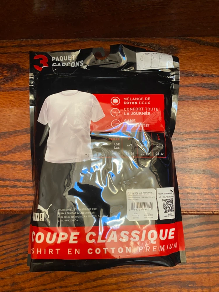 Puma Boys' Classic Fit T-Shirt 3-Pack - Medium - photo 4