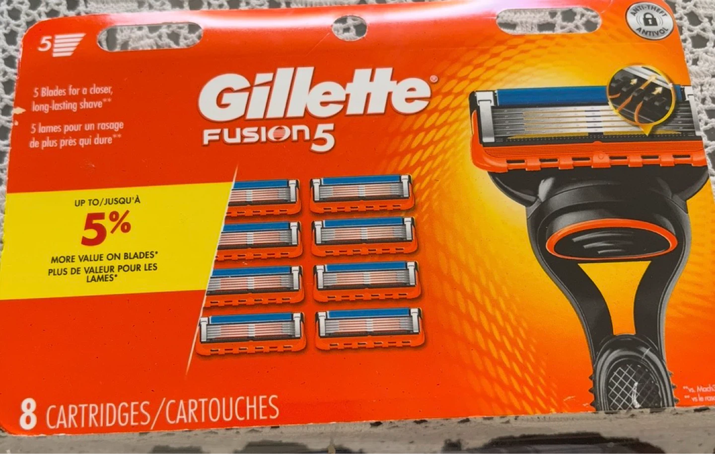 Gillette Fusion5 Razor Cartridges 8 Pack