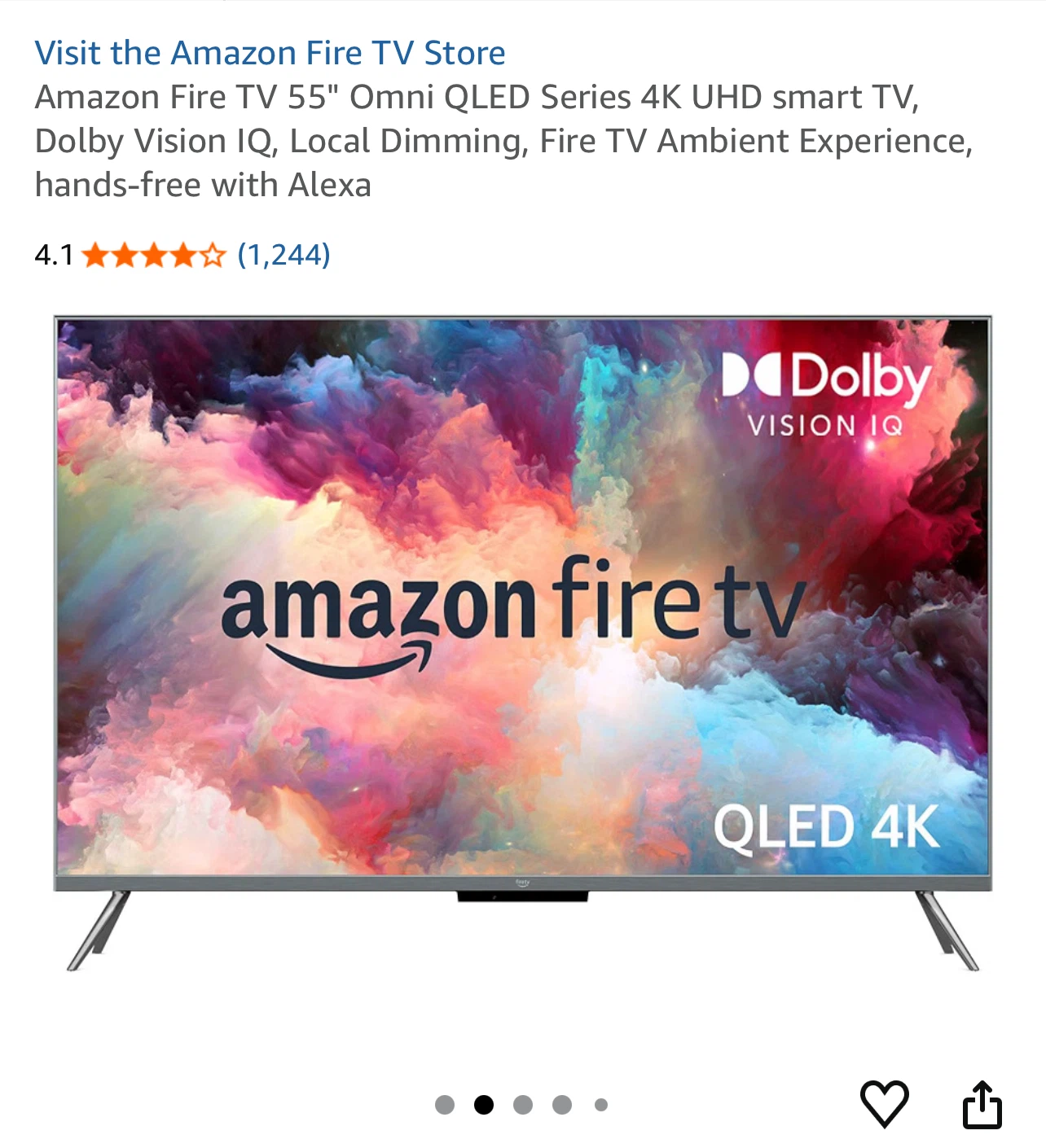 Amazon Fire TV 55" Omni QLED Series 4K UHD Smart TV QL55F01C