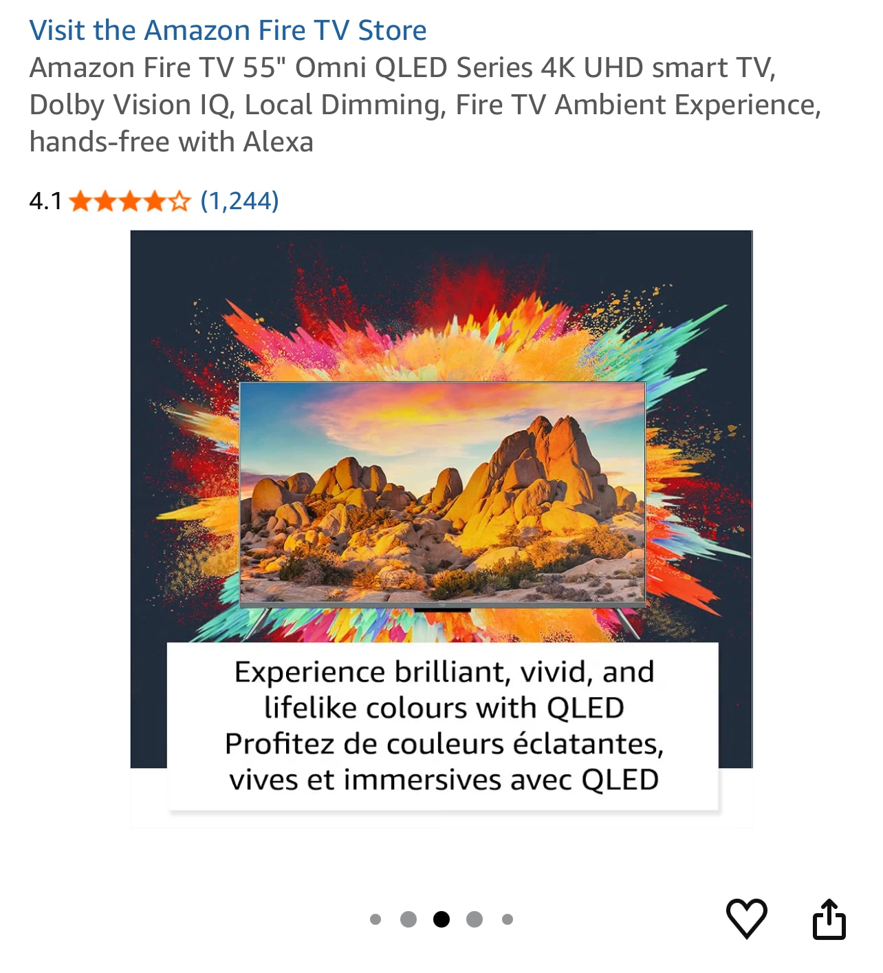 Amazon Fire TV 55" Omni QLED Series 4K UHD Smart TV QL55F01C - photo 2