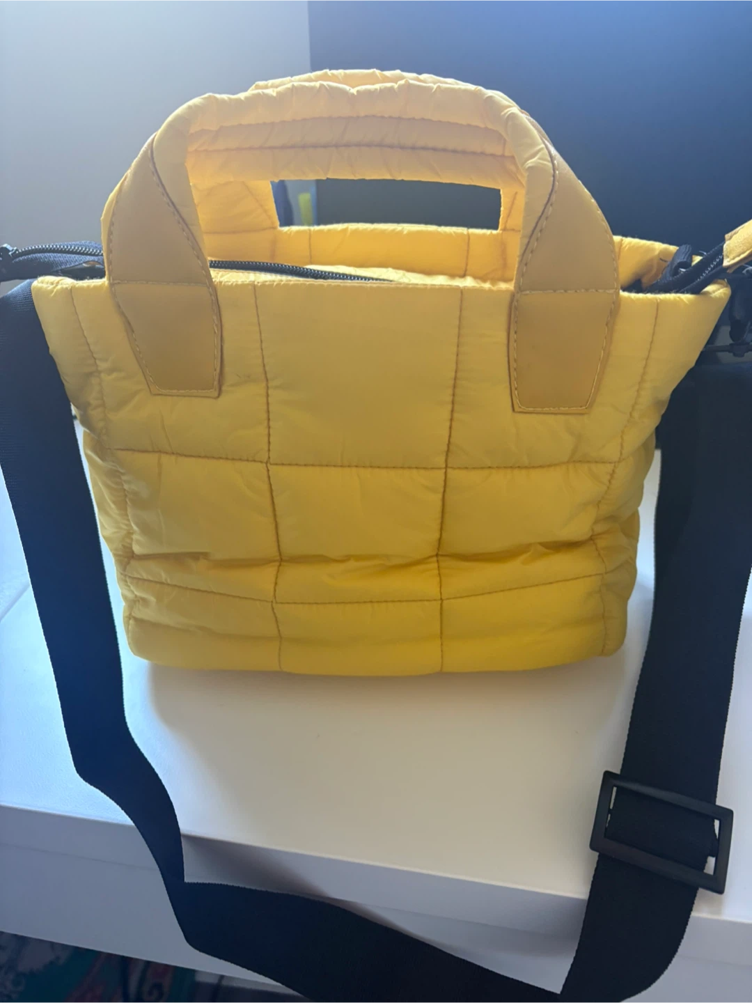 Yellow Quilted Tote Bag - photo 2