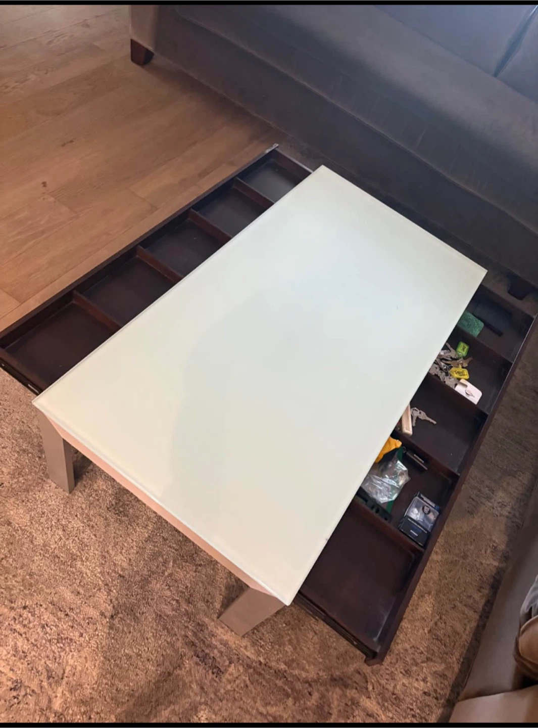 Coffee Table with Sliding Storage