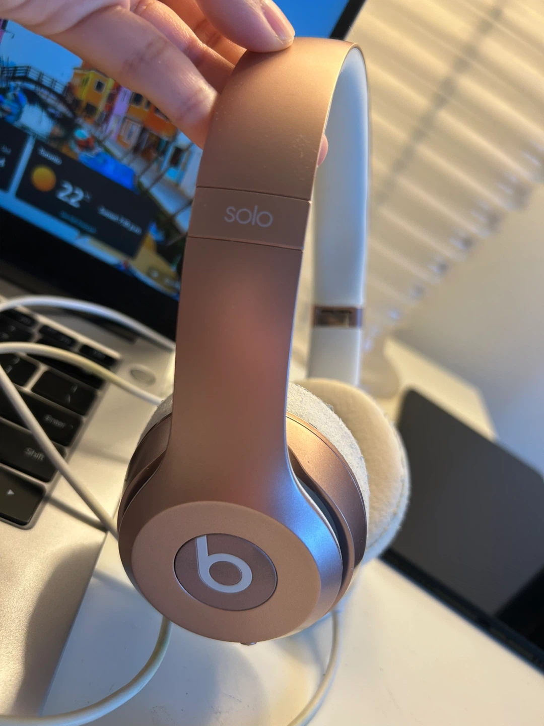 Beats Solo Wired Headphones Rose Gold